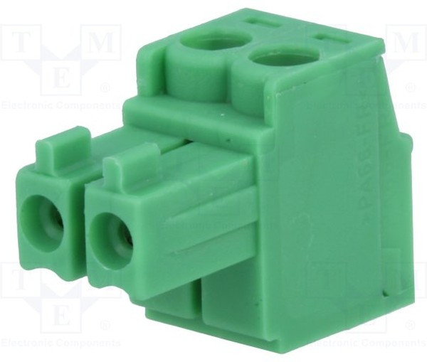 1840366, 160V 8A 2 1 3.5mm Зеленый Разъем P=3.5mm Подключаемая Клеммная Колодка