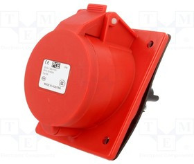 424-6, Разъем: питания AC, трехфазный, гнездо, "мама", 32А, 400ВAC, IP44