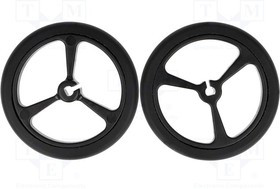 POLOLU-1452, Колесо, Диам.вала 3мм, Ось D-образный профиль, черный, резина POLOLU-1452, Колесо, Диам.вала 3мм, Ось D-образный профиль, черный, резина