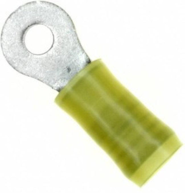320567, TERMINAL, RING TONGUE, #6, CRIMP, YELLOW