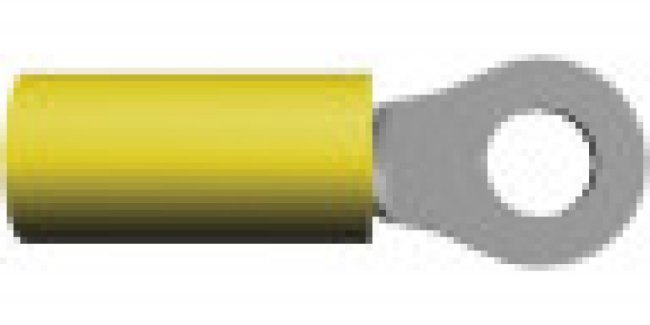 320567, TERMINAL, RING TONGUE, #6, CRIMP, YELLOW