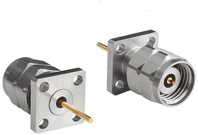 RF292A4PCCA, Straight Flange Mount, Circular Coaxial Connector , Male/Female