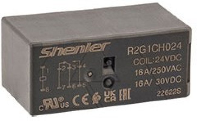R2G1CH024, Реле миниатюрное 1пер. 24VDC, 16A/250VAC