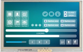 MDT0500D2IHR-HDMI, LCD TFT MODULE, 5", 650CD/M2, 800X480P