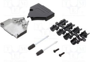 DTZK25BKRAPCBK-K, Корпус для разъемов D-Sub, D-Sub HD 44pin,D-sub 25pin, прямой