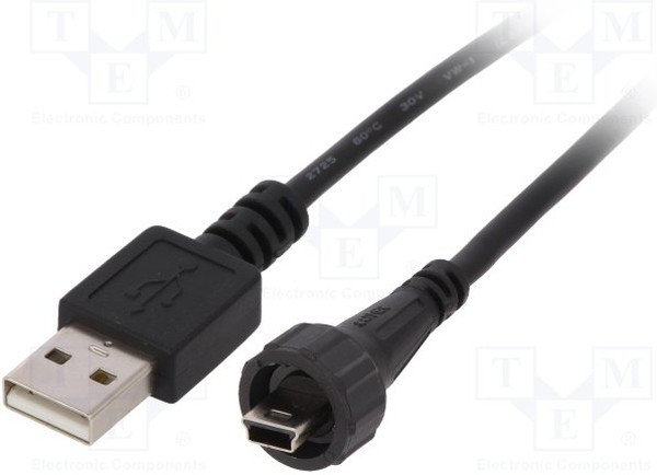 17-250031, Кабель / адаптер; вилка USB A,вилка mini USB B (герметичная)
