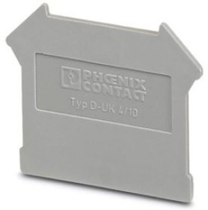 D-UK 4/10-NS 35, Аксессуар, Phoenix UK Series DIN Rail Terminal Blocks, End Cover, UK D-UK 4/10-NS 35, Аксессуар, Phoenix UK Series DIN Rail Terminal Blocks, End Cover, UK