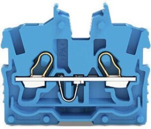 2 wire mini through terminal, push-in connection, 0.14-1.5 mm², 2 pole, 13.5 A, 6 kV, blue, 2050-304 2 wire mini through terminal, push-in connection, 0.14-1.5 mm², 2 pole, 13.5 A, 6 kV, blue, 2050-304