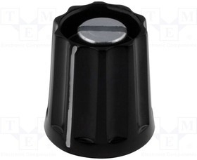 G330.31, Ручка, с указателем, пластмасса, dоси: 3мм, d11,8x13мм, черный