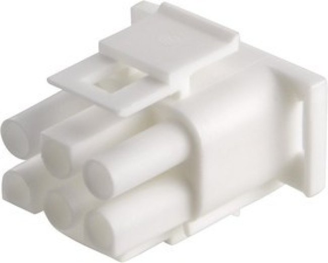 350715-4, Корпус разъема Universal MATE-N-LOK, вилка 6PIN, Matrix (Nylon, UL 94V-0) без контактов 350715-4, Корпус разъема Universal MATE-N-LOK, вилка 6PIN, Matrix (Nylon, UL 94V-0) без контактов
