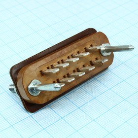 РП14-10 Л вилка, Соединитель низкочастотный, прямоугольный, внутреннего монтажа, год 2023