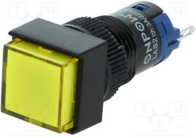 V12F-11Z-230Y, Переключатель: кнопочный, Пол: 2, SPDT, 0,5A/250ВAC, 1A/24ВDC, IP40