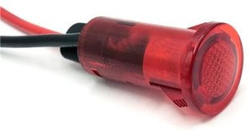 655-1103-103F, LED Panel Mount Indicators 0.5in SnapIn PCB FLAT RED