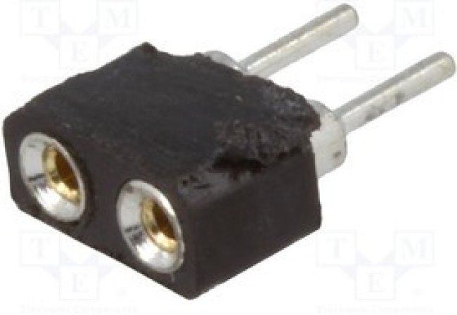 DS1002-01-2X01V13, Гнездо, IDC, "мама", PIN 2, прямой,цанговые контакты, 2,54мм, THT