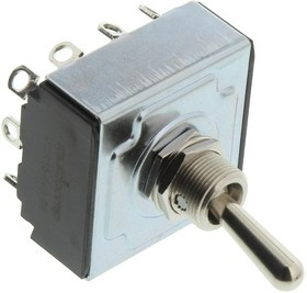 MCR13-44B-05, Рычажный переключатель, Вкл.-Вкл., 4PDT, Без Подсветки, Панель, 16 А