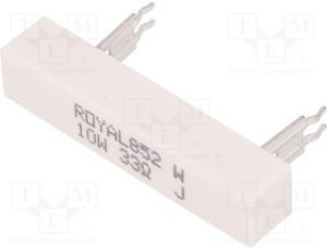 PRZDAWJW330B00, Резистор: проволочный, THT, 33Ом, 10Вт, ±5%, 10x9x49мм