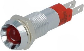 SMBD 08014, Индикат.лампа: LED, вогнутый, 24-28ВDC, Отв: d8,2мм, IP67, металл