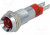 SMBD 08014, Индикат.лампа: LED, вогнутый, 24-28ВDC, Отв: d8,2мм, IP67, металл