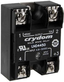 LND4425, Solid State Relays - Industrial Mount 25A 480VAC, DC In Panel Mnt IP00