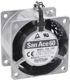 Вентилятор Sanyo Denki 109-130 100v 0.08/0.07A 6/5W 60x38 2pin