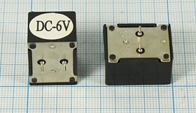 Зуммер магнитоэлектрический с генератором, размер 23x16x15, напряжение 6В, частота 0.4кГц, контакты