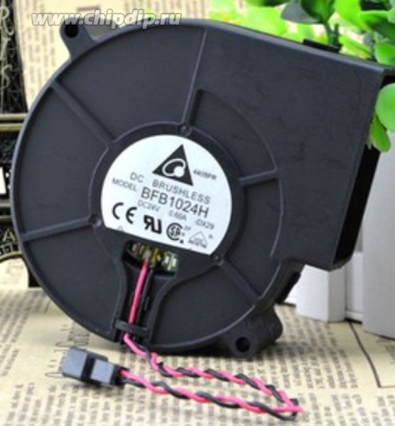 Вентилятор Delta Electronics BFB1024H DC 24V 0.60A 97x33 3pin улитка