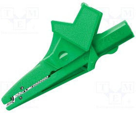 SAK6675NI-GN, Зажим "крокодил", 36А, зеленый, Диап.захвата: макс.32мм, 1кВ