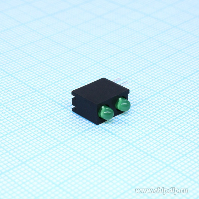L-934DB/2GD, LED; in housing; green; 3mm; No.of diodes: 2; 20mA; 60°; 2.2?2.5V L-934DB/2GD, LED; in housing; green; 3mm; No.of diodes: 2; 20mA; 60°; 2.2?2.5V