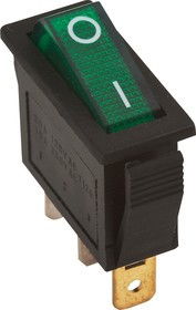 IRS-101-1A3 (зеленый), Переключатель с подсветкой ON-OFF (15A 250VAC) SPST 3P
