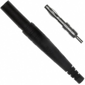 6383-0, Test Plugs &amp; Test Jacks SHEATHED BANANA PLUG (BLACK)