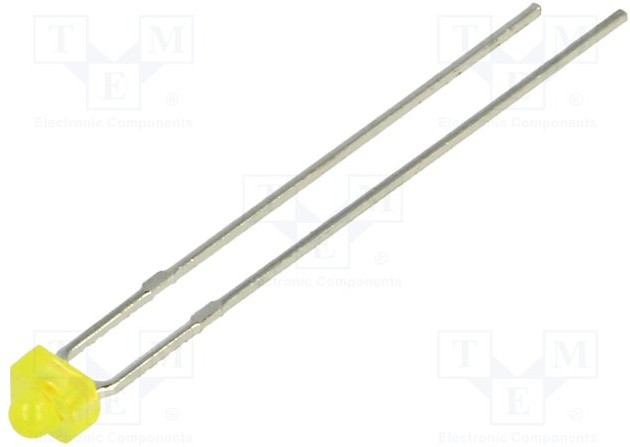 LL-204YD2A-2Y, LED; 1.8mm; yellow; 2.5?5mcd; 55°; Front: convex; 2.1?2.8V