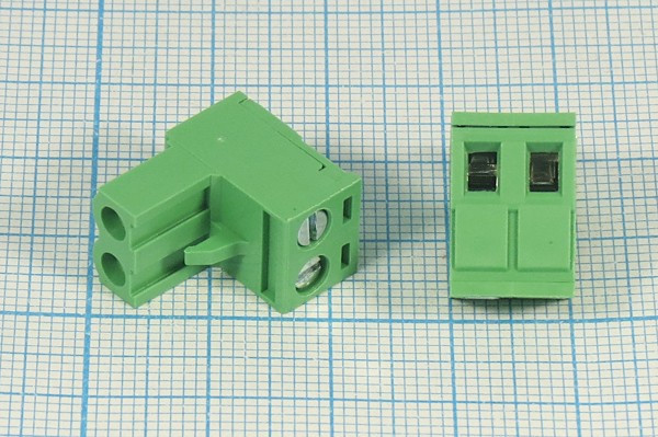 Клеммник наборный, 2 контакта, шаг 5,08мм, на кабель угловой, 2EDGK5,08-02P-14; №2446 клеммн наборный \\2P5,08\каб угл\\2EDGK5,08-02P-14