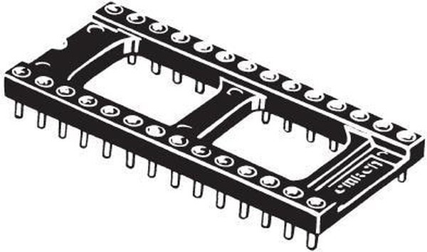 XR2A-4011-N, Conn DIP Socket SKT 40 POS 2.54mm Solder ST Thru-Hole
