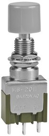 MB2011SS1W01-CH, Pushbutton Switches SPDT ON-(ON) 6A.394 GRAY CAP SOLDER LUG