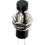 PB-05-7B1-G, кнопка без фиксации 250В 1А черная OFF-(ON) (SPA-106B1 PSW5)