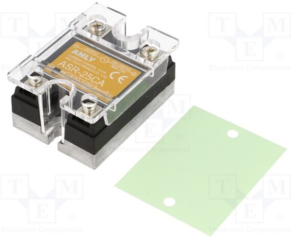 ASR-25CA, Реле: полупроводниковое, Uупр: 3,8-10ВDC, Iупр: 4-20мА, 25А ASR-25CA, Реле: полупроводниковое, Uупр: 3,8-10ВDC, Iупр: 4-20мА, 25А