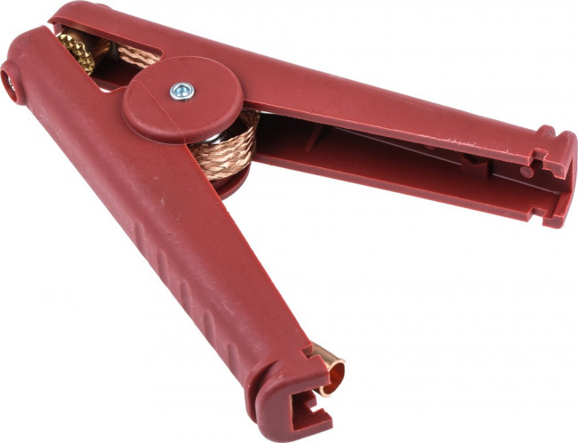 BU-102W-2, Test Clips Fully Insulated 300A Ground Clamp, Red, Welding Jaws, shunt