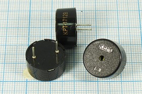 Излучатель звука пьезокерамический без генератора (1~30)В, 17x8мм ,Резонанс 4кГц, зп 17x 8\1~25\\ 2,