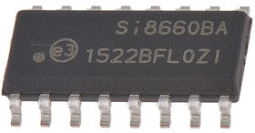 SI8660BA-B-IS1, SI8660BA-B-IS1 , 6-Channel Digital Isolator 150Mbps, 1 kVrms, 16-Pin SOIC