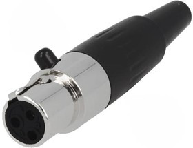 AG3F, MINI XLR CONN, RCPT, 3POS, CABLE