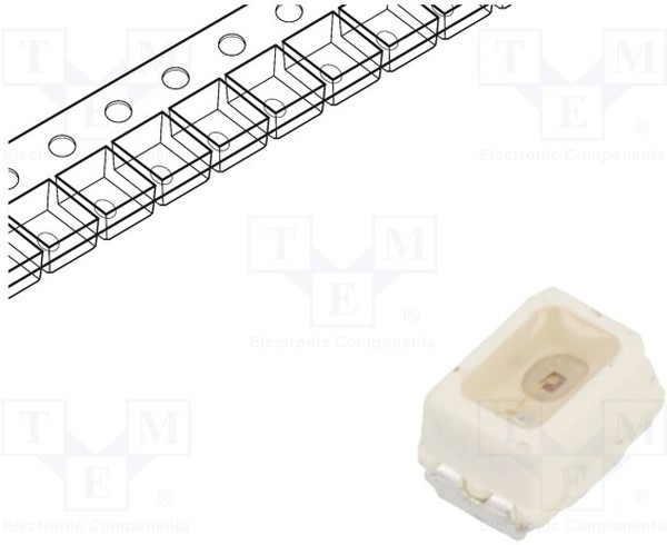 VLMS2100-GS08, LED; SMD; Mini PLCC2; red; 7mcd; 2.3x1.3x1.4mm; 60°; 2.1?3V; 30mA VLMS2100-GS08, LED; SMD; Mini PLCC2; red; 7mcd; 2.3x1.3x1.4mm; 60°; 2.1?3V; 30mA