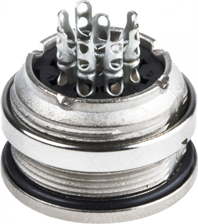 C091 31N008 100 2, Circular DIN Connectors 8P DIN PANEL FEMALE