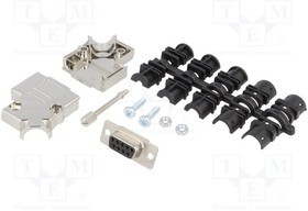 D45PK-M-09-DBS-K, Разъем D-Sub; PIN: 9; вилка; "мама"; пайка; на про