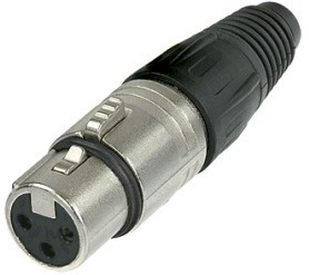 NC3FXD, Cable Mount XLR Connector, Female, 50 V, 3 Way, Silver over Nickel Plating