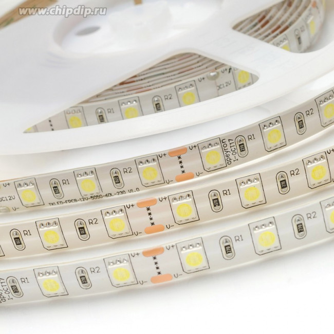 259BL Светодиодная лента в блистере 12В, 14,4Вт/м, smd5050, 60д/м, IP65, 700Лм/м,подложка 10мм, 1м,