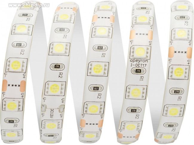 259BL Светодиодная лента в блистере 12В, 14,4Вт/м, smd5050, 60д/м, IP65, 700Лм/м,подложка 10мм, 1м,