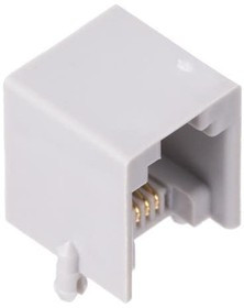 GLX-N-64M-50, Modular Connectors / Ethernet Connectors 6P4C R/A PCB GREY LOW PROFILE 50u