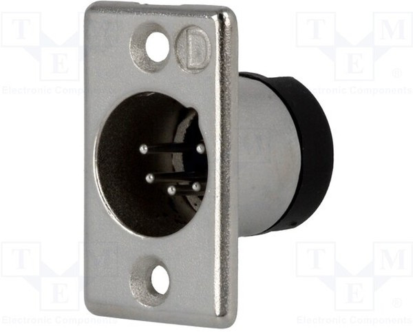 703-0500, XLR Connectors NIKL/SILV PANEL 5C 703-0500, XLR Connectors NIKL/SILV PANEL 5C