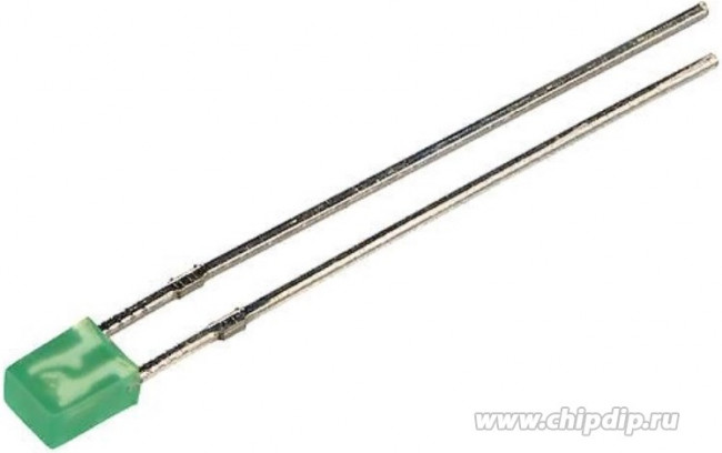 L-914GDT, LED; rectangular; 3x2mm; green; 3?6mcd; 100°; Front: flat; 20mA