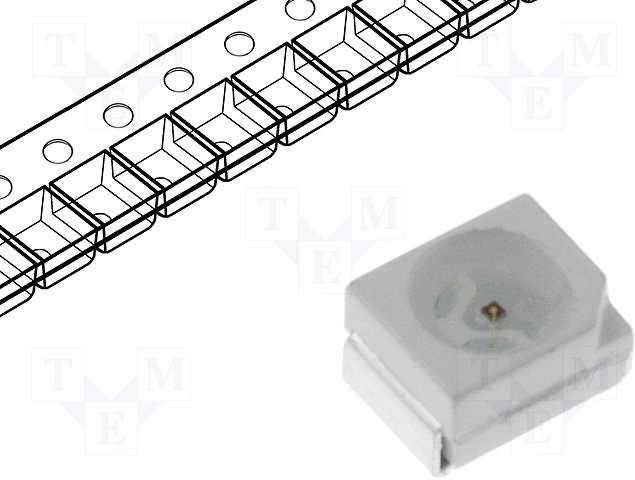OF-SMD3528BL, LED; SMD; 3528,PLCC2; blue; 270?350mcd; 3.5x2.8x1.4mm; 120°; 20mA